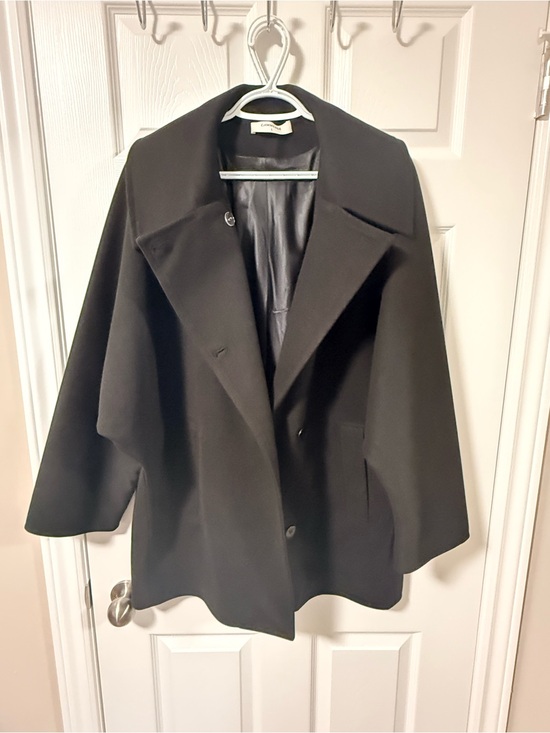 Commense Jackets & Blazers - Commense Black Pea Coat with Wide Lapel